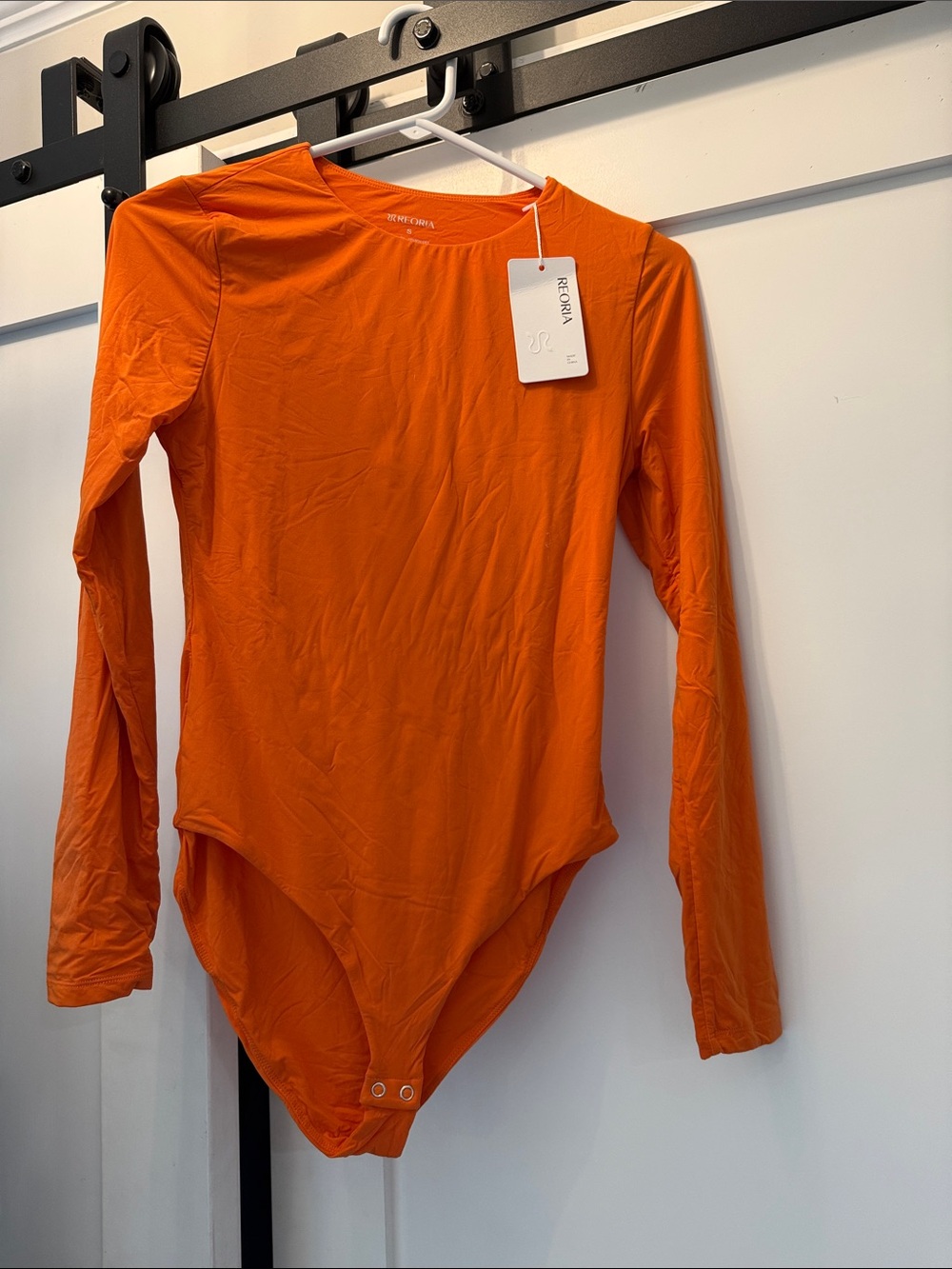 Vibrant Orange Long Sleeve Bodysuit NWT